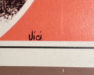 Vintage "Trees in the Round" Lithograph after VICI by Arthur A Kaplan