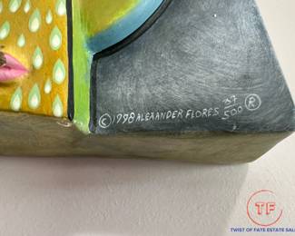 1998 ALEXANDER FLORES Signed Wall Sculpture