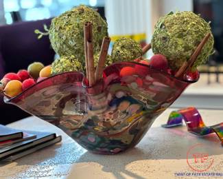 Blown Glass Handkerchief Bowl Vase by JOHN GERLETTI 2003