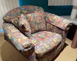 Custom Upholstered Swivel Rocker