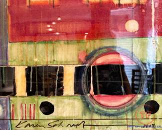 2003 "Dining with Rocky" Diptych Oil on Canvas by KAREN SCHNEPF