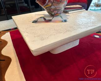 Contemporary Style Faux Stone Coffee Table