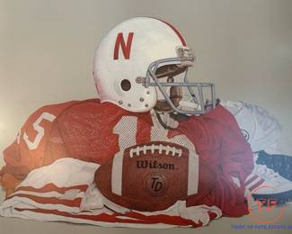 1979 Limited Edition Framed Nebraska Football Print Signed STEVE FORD