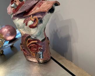 Handmade Female Pottery Bust