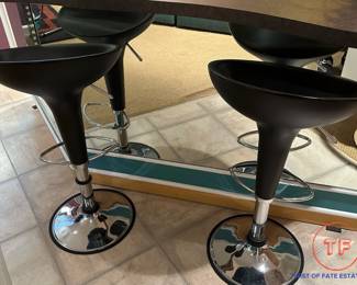 Black MAGIS AL BOMBO Style Modern Swivel Bar Stools