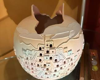 Vintage 1988 SHADRAK Airbrushed Pueblo Pottery Vase