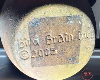 BIRD BRAIN Pottery with Pottery Flowers