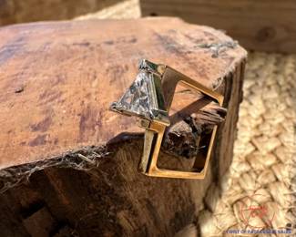 14K GOLD Trillion Cut 1 Carat Diamond Custom Made Ring by TRISKO