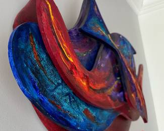 Signed BILL FOWLER-THELEN American Modern Fiber Wall Art Sculpture