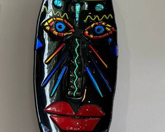 Signed Metal Face Wall Art