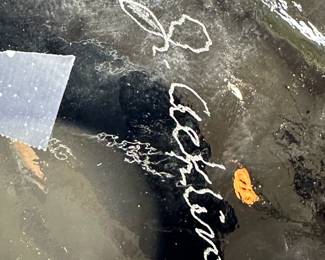 Signed Metal Face Wall Art