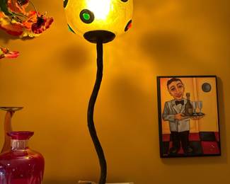 Glass Art Table Lamp