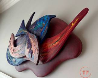 Signed BILL FOWLER-THELEN American Modern Fiber Wall Art Sculpture