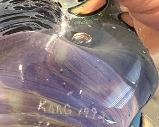 1992 Signed KARG Glass Paper Weight