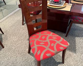 ELAN Contemporary Furnishings RIALTO Dining Room Table with Ladder Back Chairs