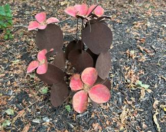 Handmade Metal Yard Art Cactus