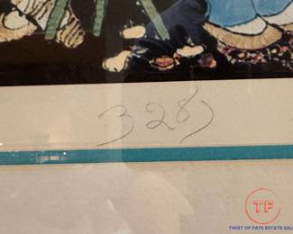 Signed JOVAN OBICAN, French (1918 - 1986) Jewish Folk Art Lithograph Print