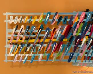 Wall Installation by CALMAN SHEMI (Argentina, b. 1939) Original Acrylic on Metal - Lacquer Coated