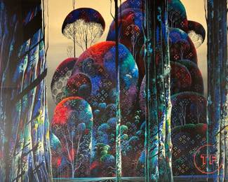 Signed Limited Edition Artist Proof (2/106) Serigraph "Trees Draped in Autumn" by EYVIND EARLE