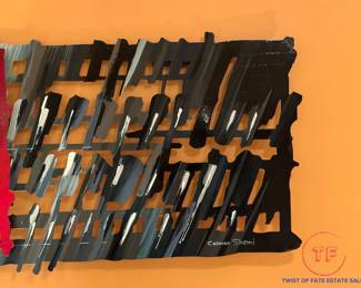 Wall Installation by CALMAN SHEMI (Argentina, b. 1939) Original Acrylic on Metal - Lacquer Coated