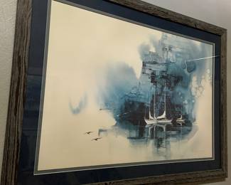 Atkinson framed art, signed and numbered