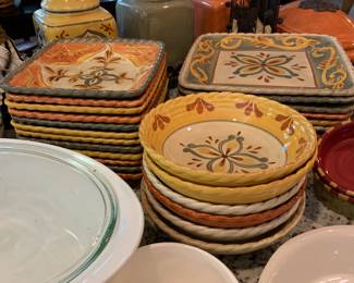 Tuscan Countryside stoneware dishes