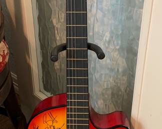 guitar signed by Brett Watts, Wade Hatton, and more TX musicians/songwriters
