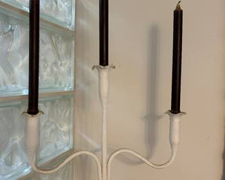 Wrought iron floor length candleabra