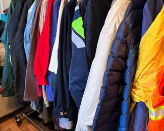 Men’s and women’s clothes, jackets, plus sizes