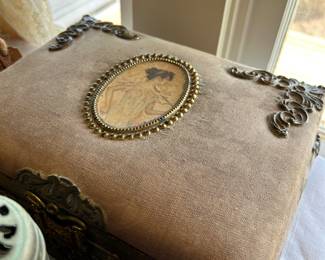 Antique picture album music box