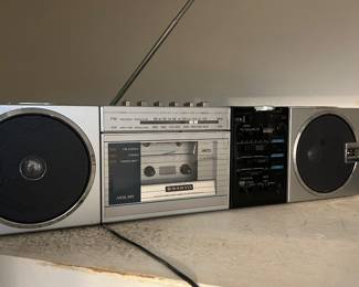 Vintage Sanyo radio cassette player