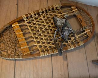 Old wooden snow shoes