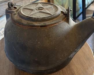 Old cast iron teapot
