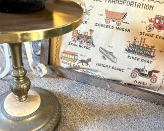 Vintage stitched artwork decor