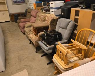 Recliners, rockers, ottomans
