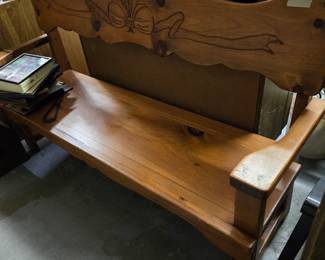 Pine wood bench
