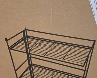 NIB Black metal, collapsible shelf (2 available)