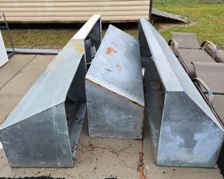 Galvanized steel commercial hoods