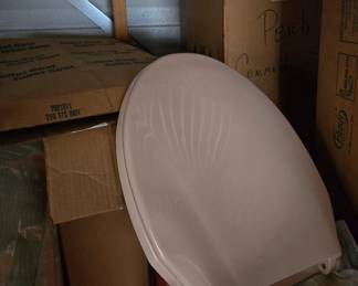 Cases of peach toilet seats available
