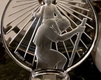 Rare Lalique St Christopher Hood Ornament