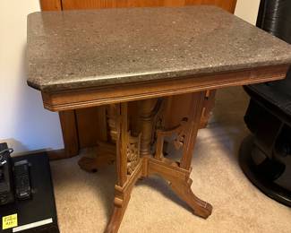 Marble top side table.
