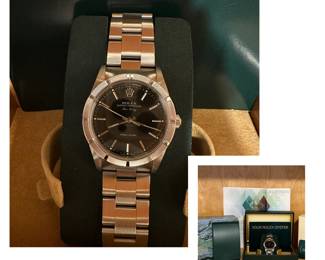 Rolex Airking 14010 Black, All original papers and boxes (FULL SET), Rolex Service Warranty till 4/26.