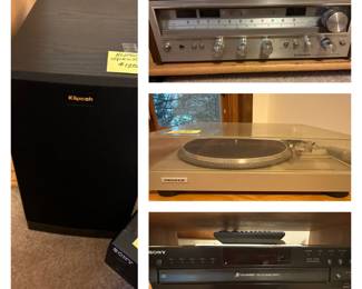 Pioneer Stereo Receiver SX-580; SONY CD Changer; Pioneer PL-516 Stereo turntable