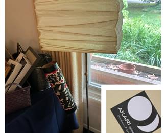 Akari Noguchi square paper shade with box and tags.