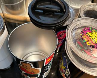 6 coffee bean saver jars / air tight 