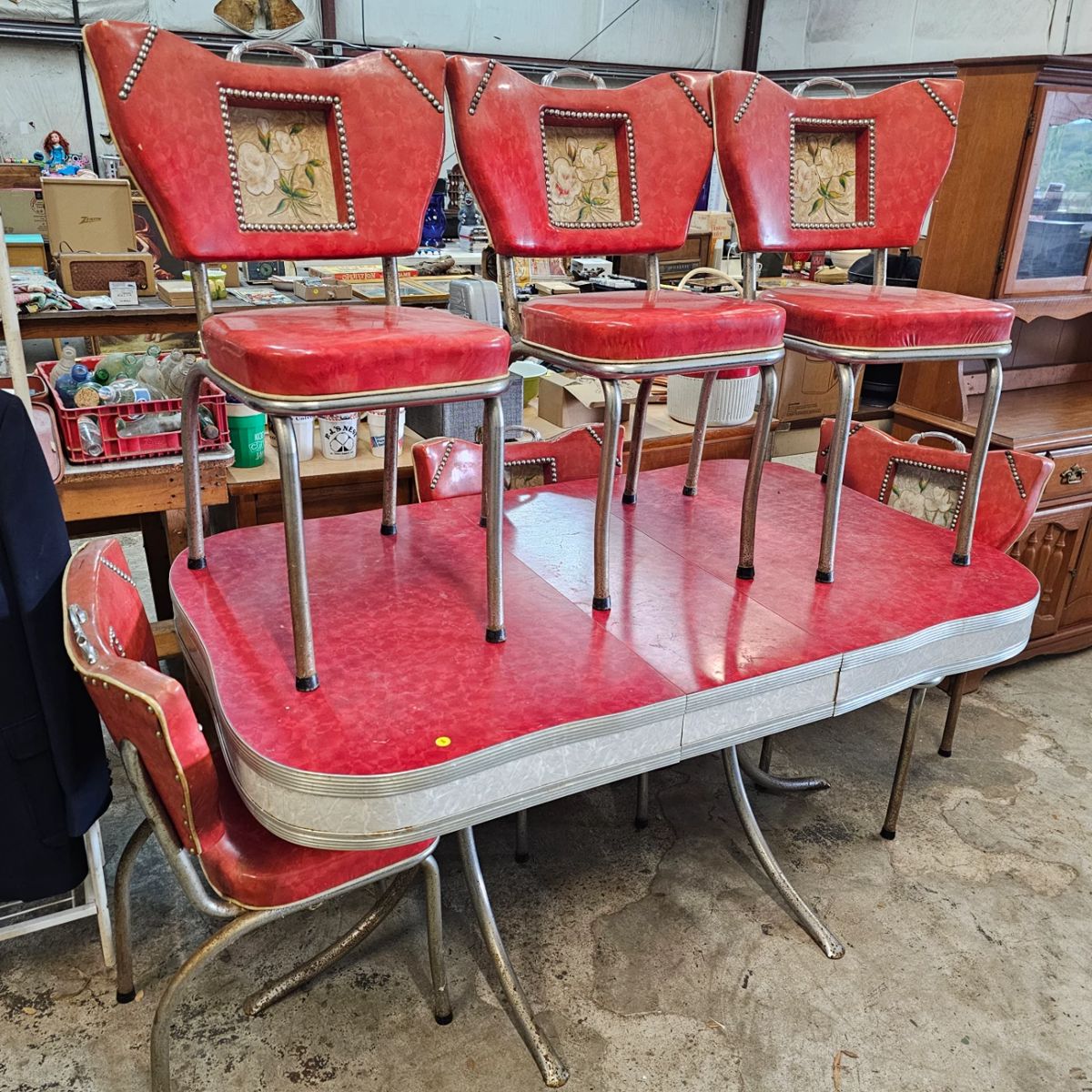 Vintage Chrome Table and chairs