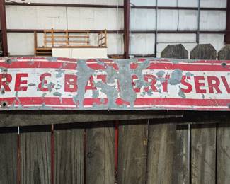 Vintage Tire and Battery Sign