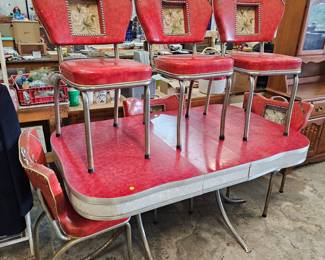 Vintage Chrome Table and chairs