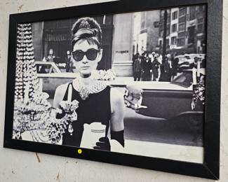 AUDREY HEPBUR FRAMED PICTURE