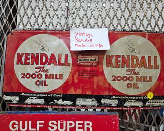 KENDALL OIL SIGN
